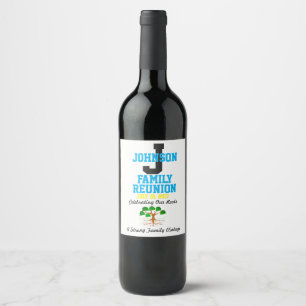 Any Name Family Reunion with Any Date - Wine Label
