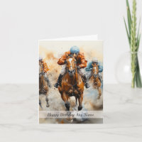 Any Name Horse Racing Birthday