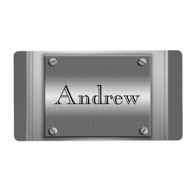 Any Name On Metal Labels (Front)