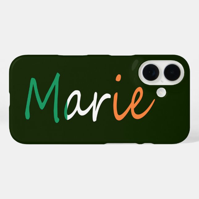 Any Name overlaid on Irish Flag iphcnt Case-Mate iPhone Case (Back (Horizontal))