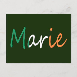 Any Name overlaid on Irish Flag pccnt Postcard