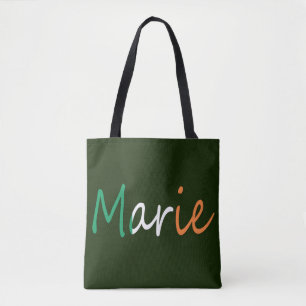 Any Name overlaid on Irish Flag stcnt Tote Bag