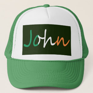 Any Name Overlaid On Irish Flag thcnt Trucker Hat