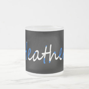 Any Name overlaid on Scottish Flag mugcn Frosted Glass Coffee Mug