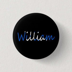 Any Name overlaid on Scottish Flag pbcnt 3 Cm Round Badge