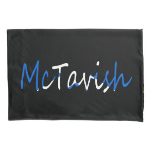 Any Name overlaid on Scottish Flag pccn Pillowcase