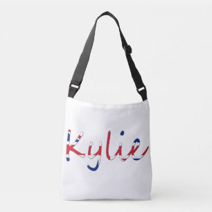 Any Name overlaid on Union Jack Flag cbbcn Crossbody Bag