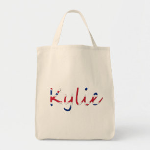 Any Name overlaid on Union Jack Flag gtcnt Tote Bag