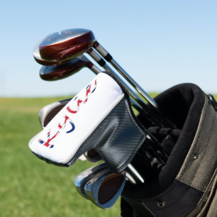 Any Name overlaid on Union Jack Flag pccnt Golf Head Cover