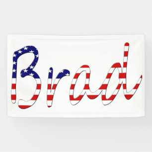 Any Name overlaid on US Flag (h) bnrcnt Banner