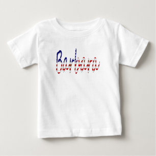 Any Name overlaid on USA flag iccnt Baby T-Shirt