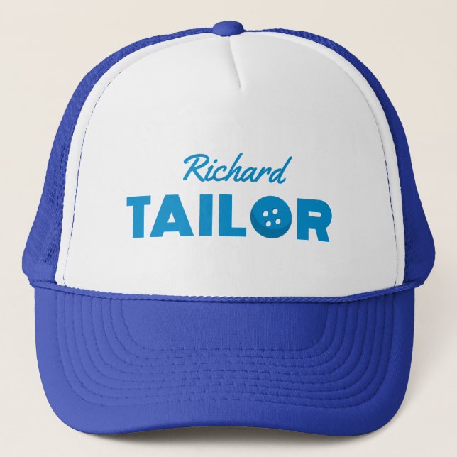 Any name Personalised Tailor Trucker Hat (Front)