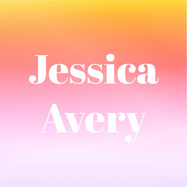 Any Name | Retro-Modern Styled Text Colourful Ombr (Front)