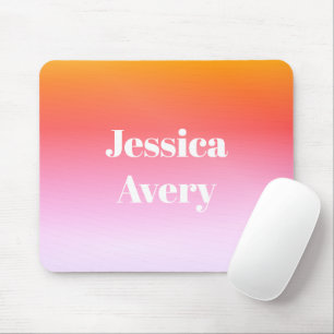 Any Name   Retro-Modern Styled Text Colourful Ombr Mouse Mat