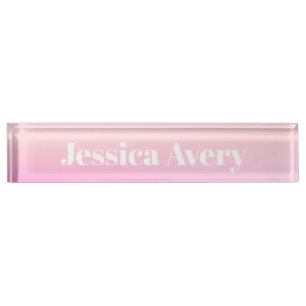Any Name   Retro-Modern Styled Text Colourful Ombr Nameplate