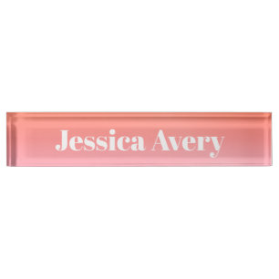 Any Name   Retro-Modern Styled Text Colourful Ombr Nameplate
