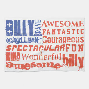 Any Name USA Flag Personalised Encouragement Tea Towel