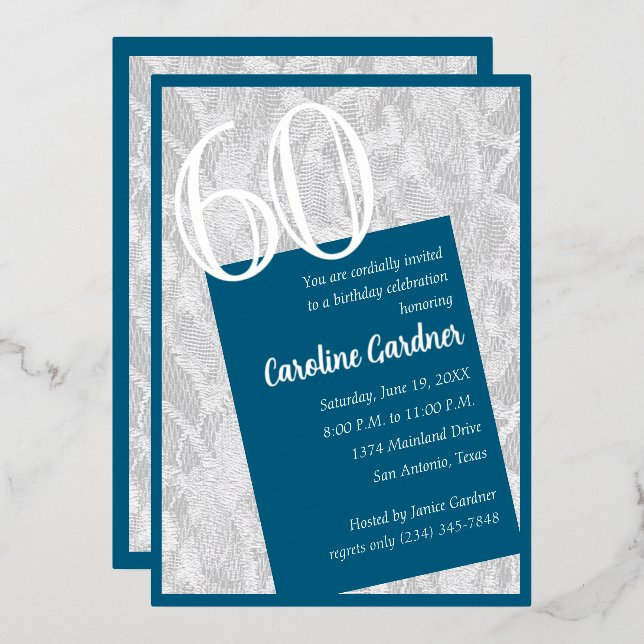 Any Number Birthday Any Colour w/ Lace (Front/Back)