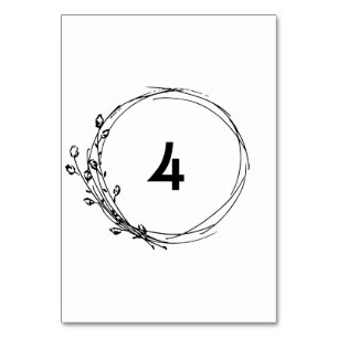 ANY NUMBER Rustic Wildflower Wedding Table Number