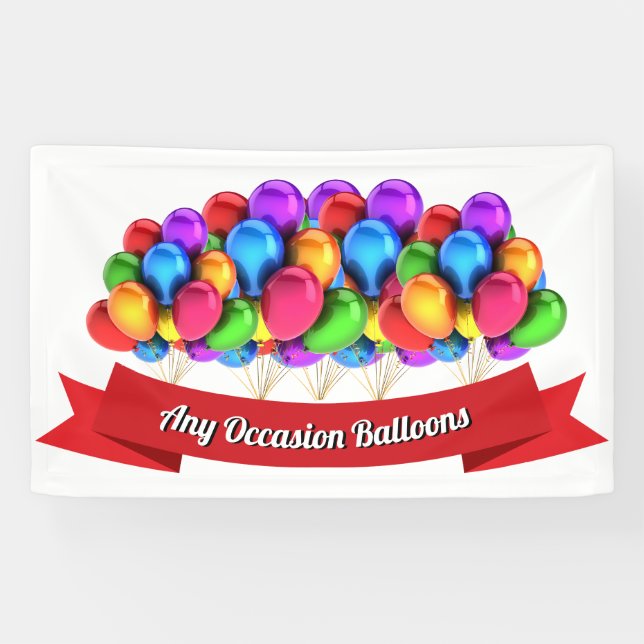 Any Occasion Balloons and Banner (Horizontal)