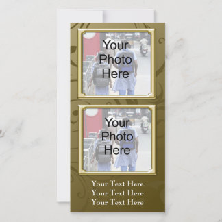 Any Occasion Classic Gold Swirl Photo Card, Family