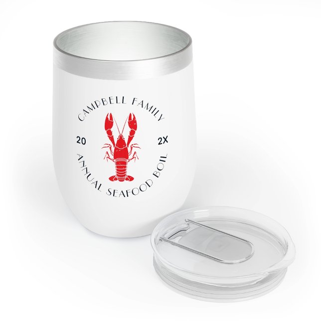 Any Occasion Family Reunion Lobster Boil Custom (Any Occasion Family Reunion Lobster Boil Custom Thermal Wine Tumbler)