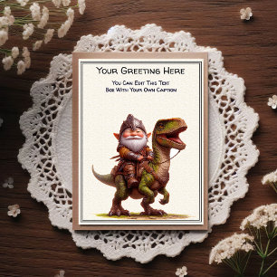 Any Occasion Gnome and Elven Warrior Storybook Postcard