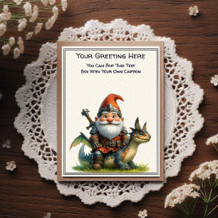 Any Occasion Gnome and Elven Warrior Storybook Postcard