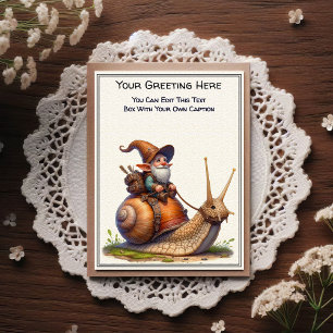 Any Occasion Gnome and Elven Warrior Storybook Postcard