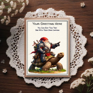 Any Occasion Gnome and Elven Warrior Storybook Postcard