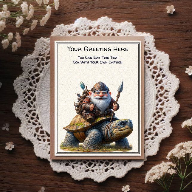 Any Occasion Gnome and Elven Warrior Storybook Postcard (Creator Uploaded)