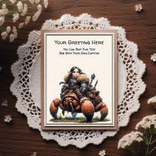 Any Occasion Gnome and Elven Warrior Storybook Postcard