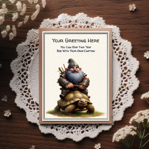 Any Occasion Gnome and Elven Warrior Storybook Postcard