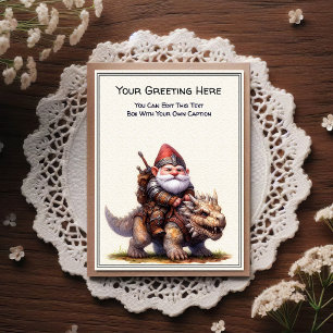 Any Occasion Gnome and Elven Warrior Storybook Postcard
