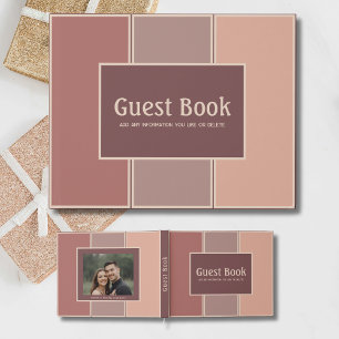 Any Occasion Guest Book Antique Dusty Rose Colors