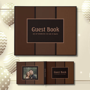 Any Occasion Guest Book Brown Earthy Coffee Colour