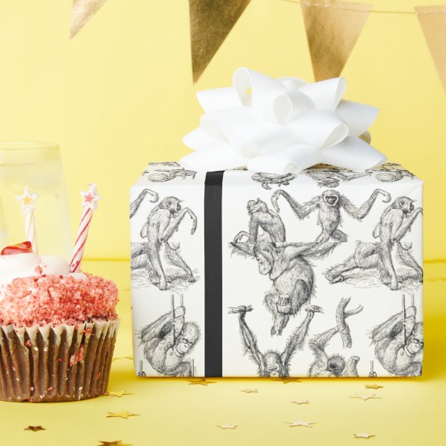 Any Occasion Orangutan Cute Ape  Wrapping Paper (Birthday Party)
