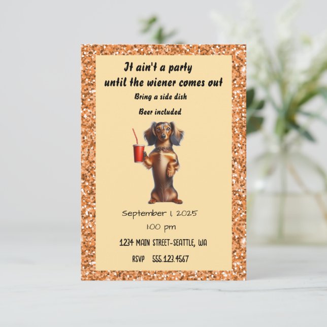 Any Occasion Party Invitation (Standing Front)