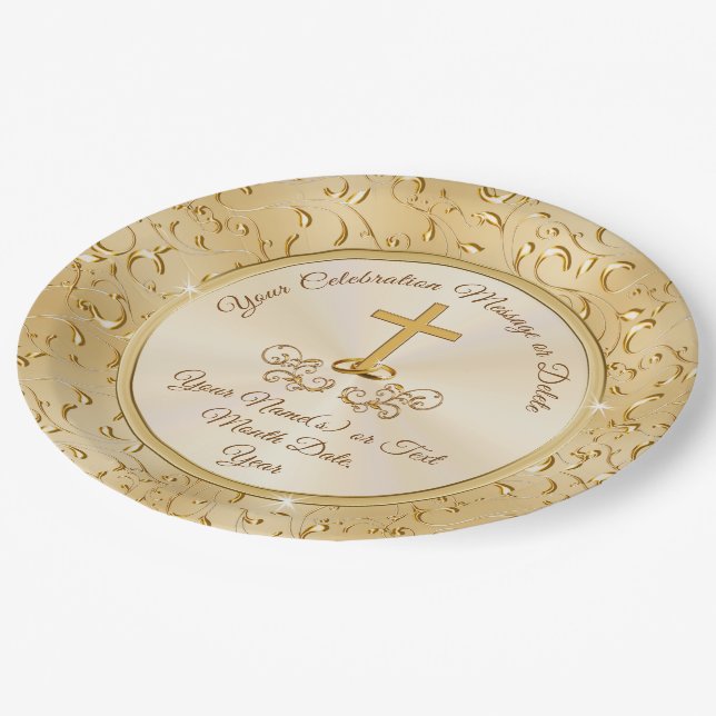 Any Occasion Personalised Christian Paper Plates (Angled)