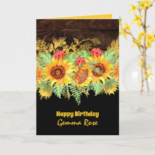 ANY OCCASION Rustic Sunflowers Card
