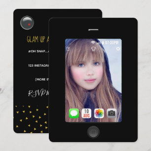 Any occasion Selfie Party add photo invitation
