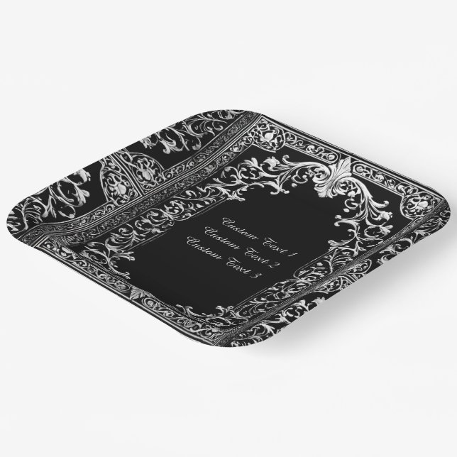 Any Occasion Silver Frame Paper Plate (Angled)