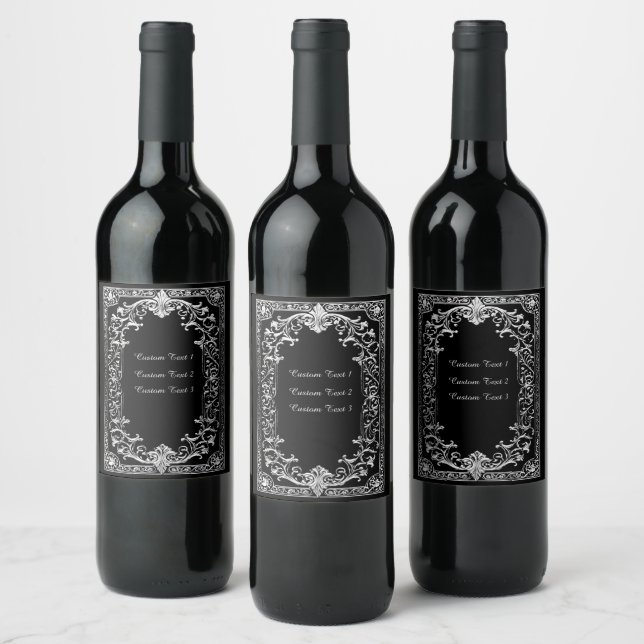 Any Occasion Silver Frame Wine Label (Bottles)