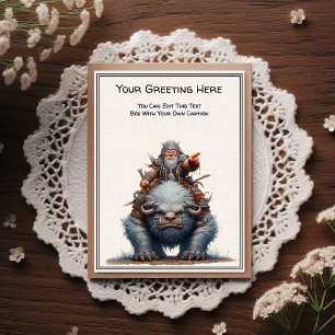Any Occasion Troll Warrior Storybook Postcard