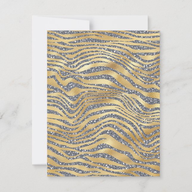 Any Occasion Zebra Glitter Blank Card (Front)