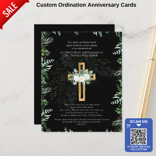 ANY Ordination Anniversary Invitation Black Gold