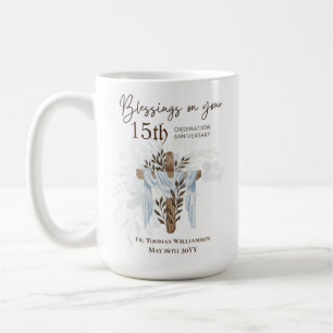 ANY ORDINATION ANNIVERSARY Priest Pastor Minister Coffee Mug