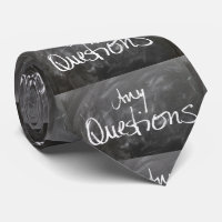 Any Questions Chalk Board Text
