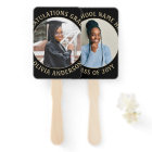 Any Quote 2 Photo Black and Gold Modern Graduation