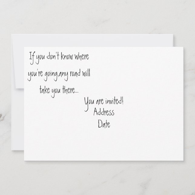 Any Road-invitations Invitation (Front)